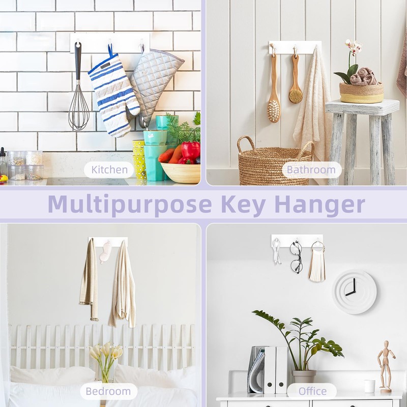 VIS'V Key Holder Wall Mount, Small Self Adhesive Key Hanger