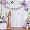 10x10ft White Backdrop Curtain for Parties Wedding, Curtain Backdrop for