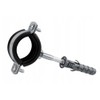 Anti Vibration Single Metal Pipe Clips Clamps Rubber Lined for