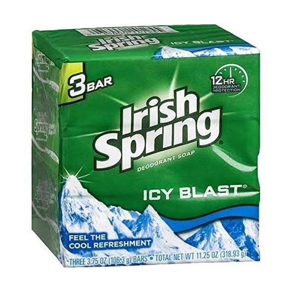 Irish Spring Deodorant Bar Soap (24 Count, Icey Blast)