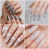 20 Rolls Black White Lace Foil for Nails Lace Nail