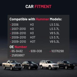 Unbranded Front Drive Shaft Fit for 2006-2010 Hummer H3 3.5L 3.7L 5.3L 4WD/AWD 938-008