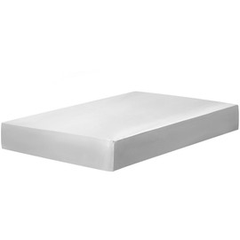 PiccoCasa Fitted Sheet Satin Bed Sheet 100 x 200 cm Fitted Sheet up to 35 cm Topper Height with Elastic Band Grey 100 x 200 x 35 cm