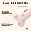 Duggyta White Plush Dog Bone Toy – Lightweight, Durable &