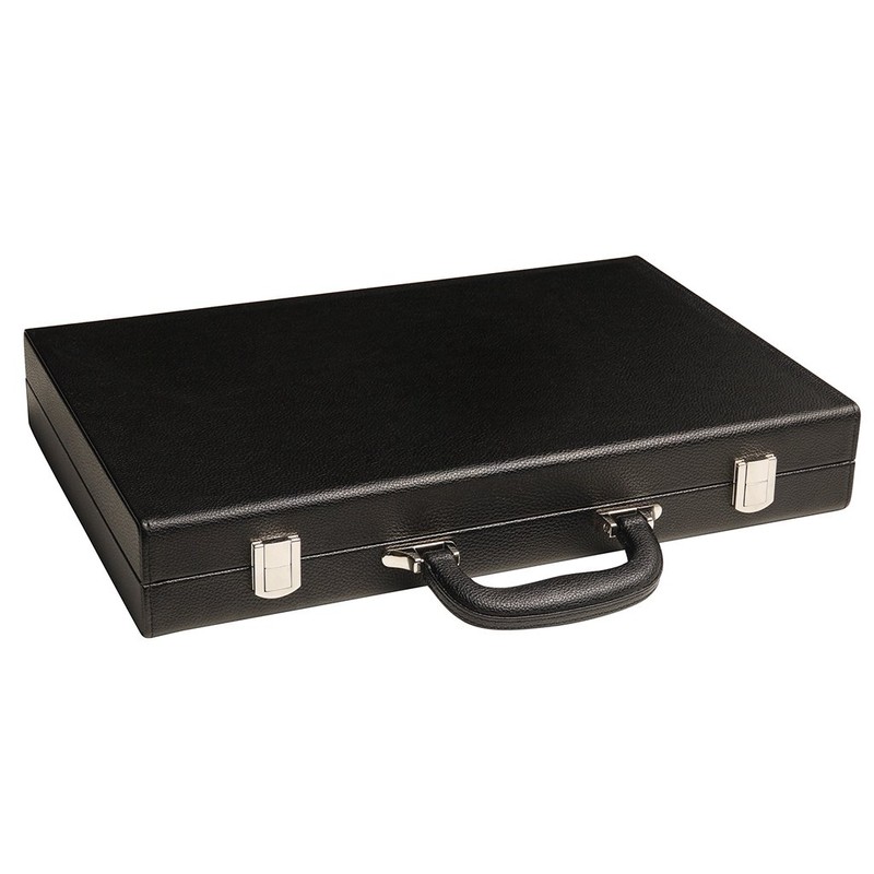 16-inch Premium Backgammon Set - Medium Size - Black Board,