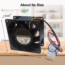Upgraded WR60X26866 Evaporator Fan Motor Compatible for Ge Refrigerator Fits V80E14MS2A3-57A611, WR60X10341, WR60X10356, WR60X10357, WR60X24303, WR60X26033