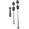 Ongwan Quick Release Aluminum Front/Rear 147mm/185mm Anti-Theft Skewer Set (Black)