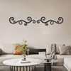 OYEFLY Metal Scroll Wall Art Decor,Rustic Iron Wall Medallion (style