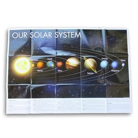 Making the Grade Solar System Large Wall Map - 40 x 28 Inches - Classroom Poster