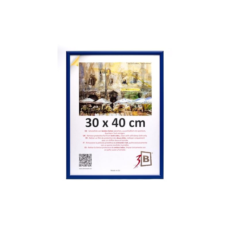 3-B Maui Picture Frame, Dark Blue, 30 x 40 cm,