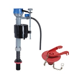 Fluidmaster K-400H-039 Válvula de llenado de inodoro de alto rendimiento con kit de solapa de inodoro ajustable de 2 pulgadas