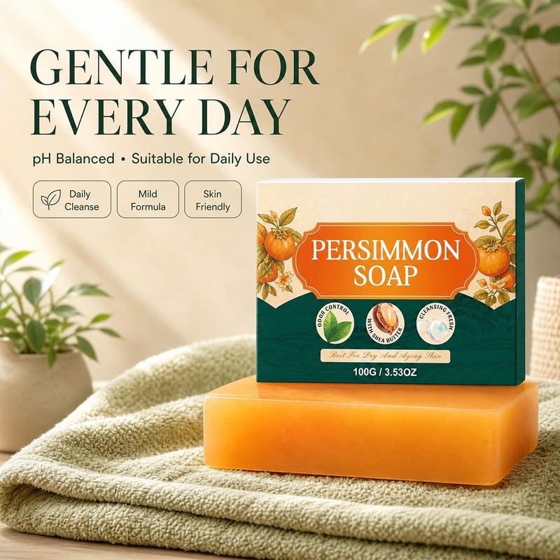 Veloxyn Persimmon Deodorizing Soap Bar – Cleansing Soap with Persimmon