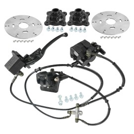 Unbranded Rear Twin Brake Caliper Rotor 4 Stud Hub For 4 wheel Drive Go Kart ATV Quad Bull