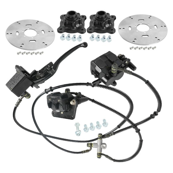 Unbranded Rear Twin Brake Caliper Rotor 4 Stud Hub For