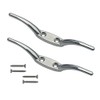Huouo 2 PCS Flagpole Cleat Hook 6 Inch Silver Cast