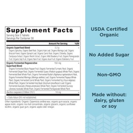 Ancient Nutrition Super Greens with Probiotics, Organic Superfood Tablets Made from Spirulina, Chlorella, Moringa, and a Resilient Probiotic, 30 Servings, 90 Count