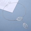Enautoabs Boho Hollow Leaf Pendant Necklace Silver Leaves Choker Necklaces