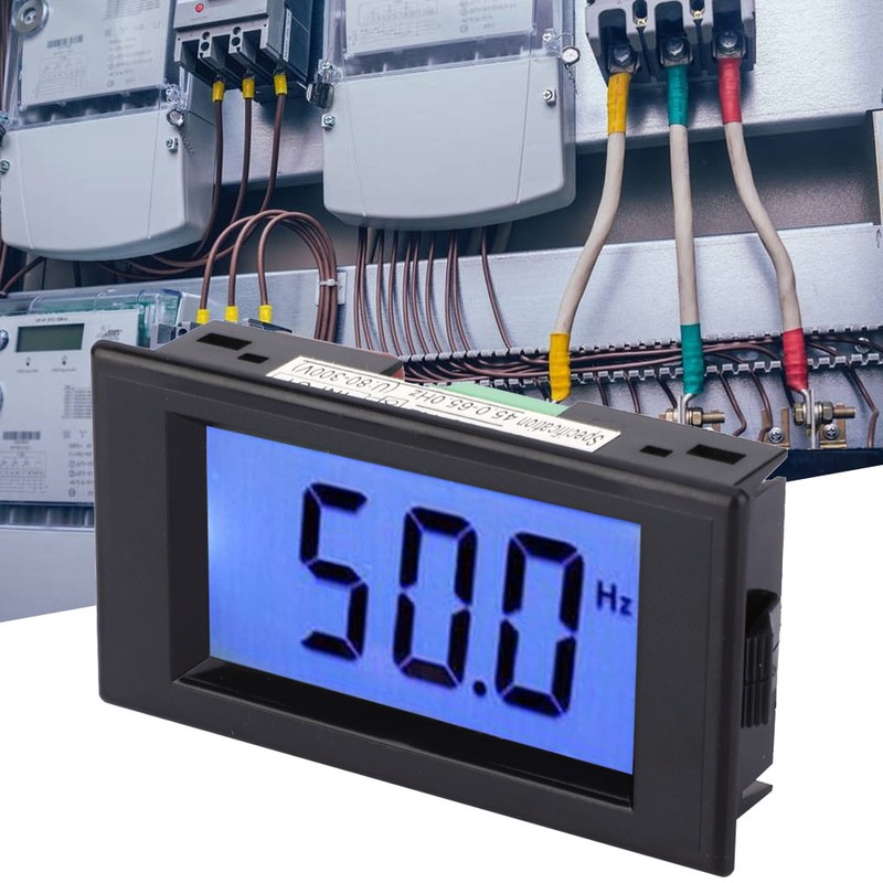 D69‑HZ Digital Display Frequency Meter 45.0~65.0Hz AC80~300V Cymometer with LCD