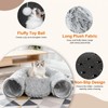 Plush Cat Tunnel Bed for Indoor Cats, Donut Tunnel Toys