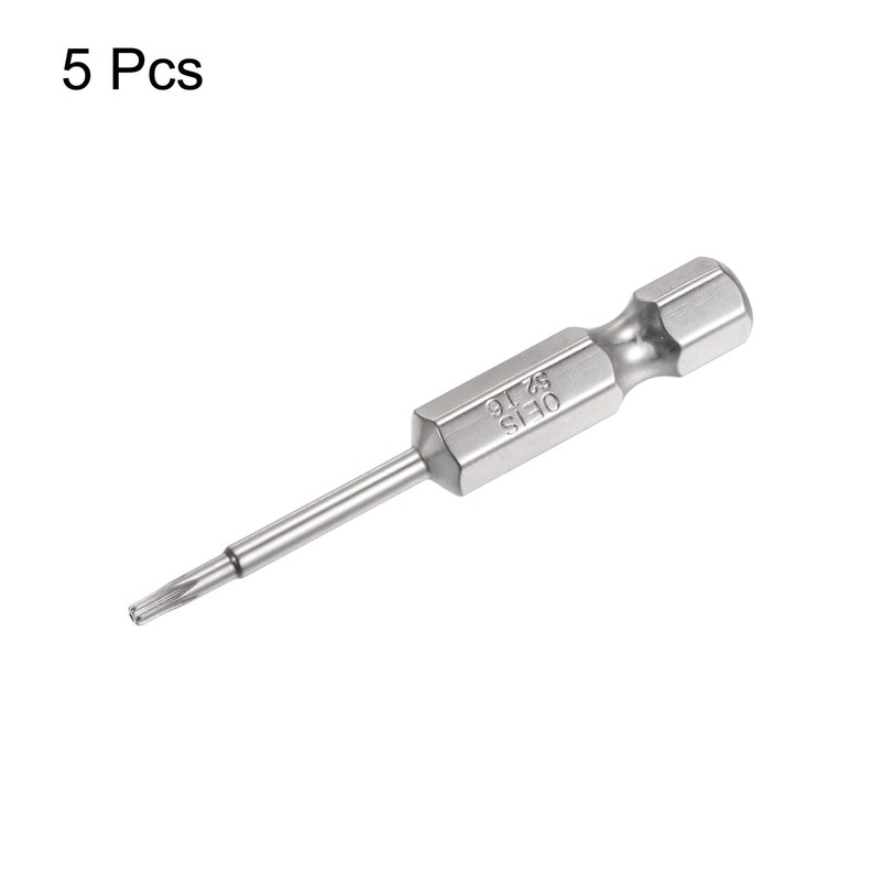 HARFINGTON 5Pcs Security Torx Bit 1/4" Hex Shank 2" Long