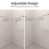 Yampos L Shaped Corner Shower Curtain Rod, 39" - 69"