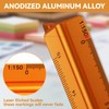 30cm Triangular Scale Ruler, Metal Ruler for Architects, 1:20, 1:25,
