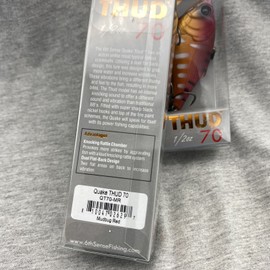 6th Sense (2) 6th Sense Fishing Quake Thud 70 Mud Bug Red 1/2oz Lipless Crankbait