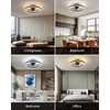 KDG 15.8" Low Profile LED Ceiling Fans with Light, Reversible