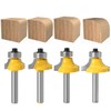 Baorder 4 Pieces 6 mm Shank Round Over Milling Cutter