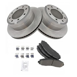 Rear Brake Pad & Rotor Kit Brake Pads Brake Rotor Ceramic Compatible with 2013-2019 Ford F-250 Super Duty F-350 Super Duty