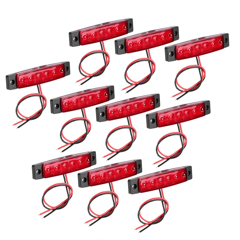 10Pcs/Set Truck Side Marker Light Signal Warning Indicator Lamp with