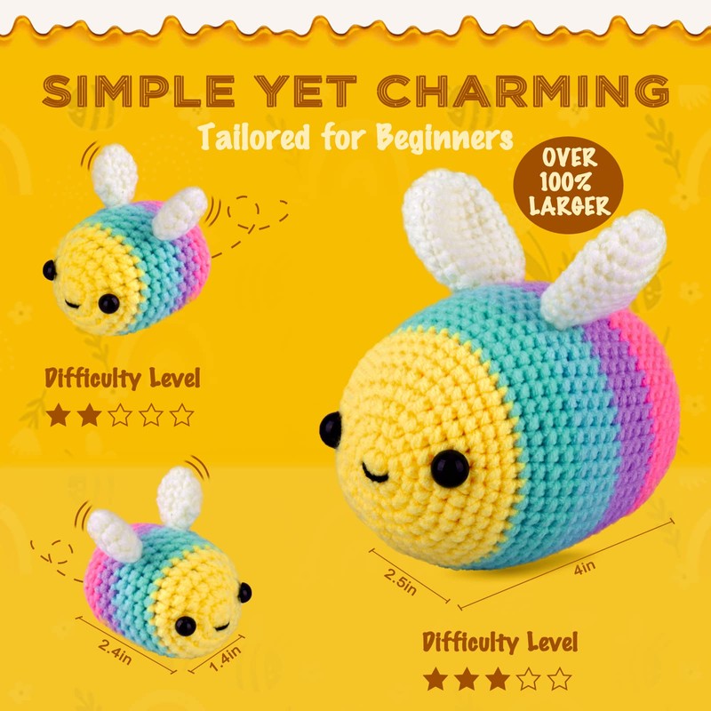 Crochet Kit for Beginners, Beginner Crochet Kit w Step-by-Step Video