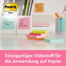 Post-it Notes - Neon Pink - 6 Pads Per Pack - 100 Sheets Per Pad - 76 mm x 76 mm