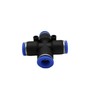 Cross Connector X-Hose Connector for Pneumatic Hose 10 mm, 4-Way