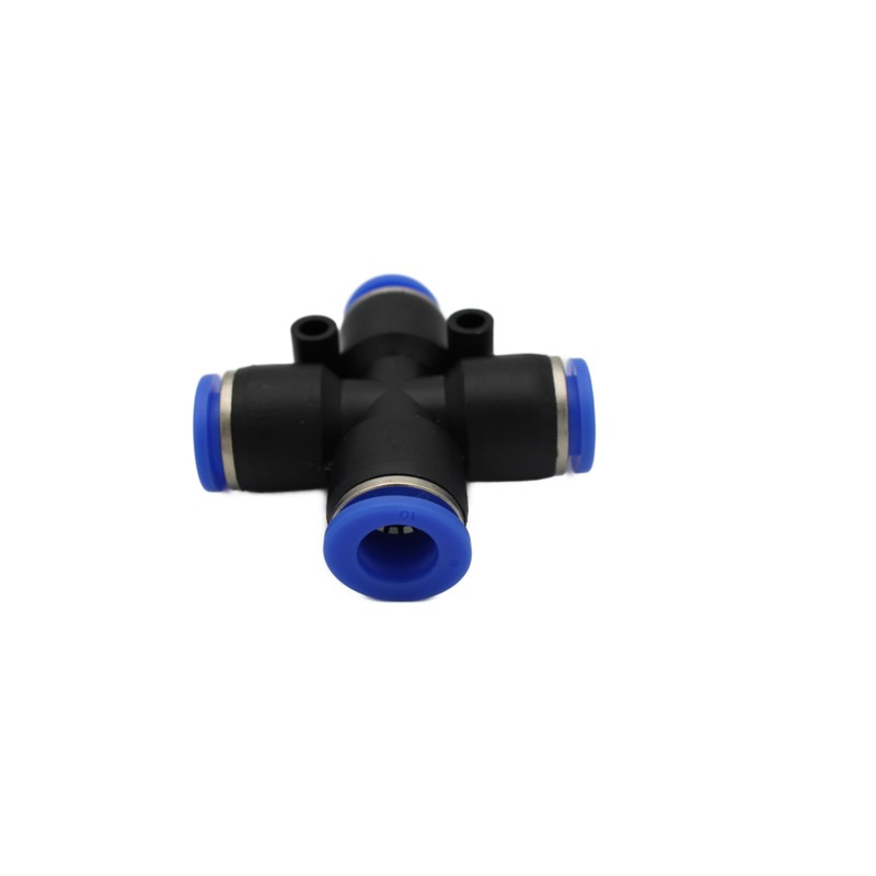 Cross Connector X-Hose Connector for Pneumatic Hose 10 mm, 4-Way