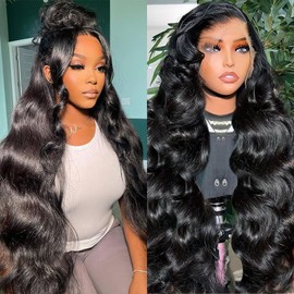 AUOCATTAIL Lace Front Wigs Human Hair Water Wave 13x4 Brazilian Glueless Wigs with Baby Hair Pre Plucked Wet And Wavy 26 Inch