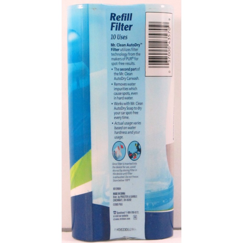 Mr Clean Auto Dry Car Wash Starter Filter 10 Uses