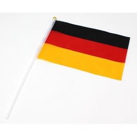 molinoRC 6 x Germany Flag Small 20 x 14 cm [Perfect for European Championships] - Weatherproof with 30 cm Rod for Holding or Standing - Germany Euro Decoration 2024 - Germany Flag - Germany Fan Item