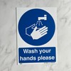 Wash your hands please Sign - A4 1 mm Rigid
