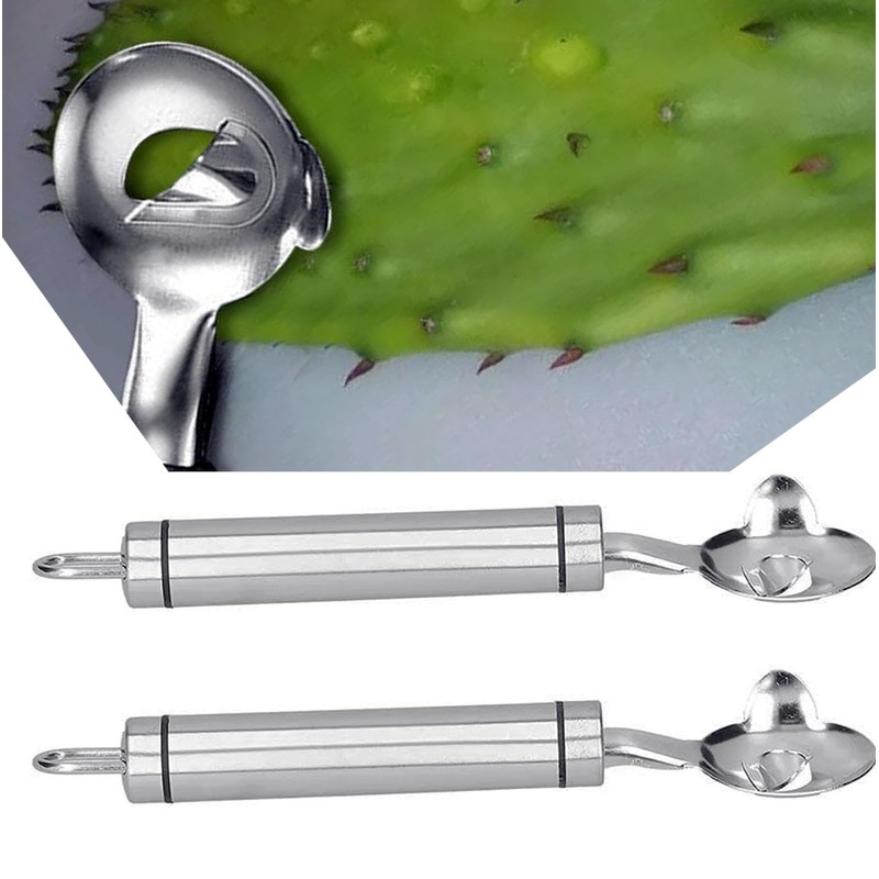 Cactus Peeler Tool, 2 Pack Stainless Steel Pelador de Nopales,