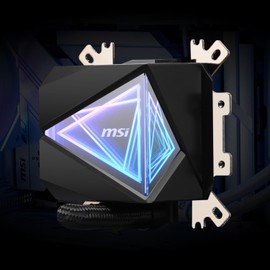 MSI MAG CoreLiquid I240 Black - AIO ARGB CPU Liquid Cooler - Infinity Mirror Design - UNI Bracket - 240mm Radiator - Dual 120mm ARGB PWM Fans - LGA 1700/1851 / AM5/AM4 Compatible