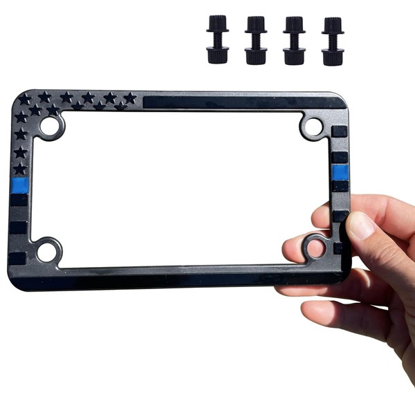 TACTILIAN First Responder Motorcycle License Plate Frame - Subdued 3D