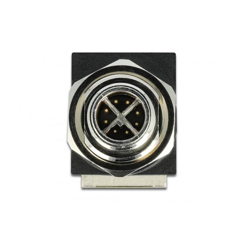 Delock M12 8 Pin X-Coded Male to RJ45 Female Network
