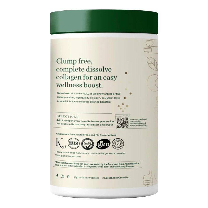 Great Lakes Colageno Peptides 454g Sabor Neutro