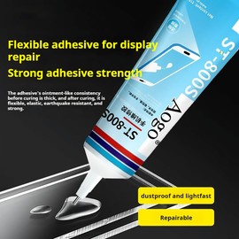 ST-8000 Glue for Phone Screen Repair, Phone Screen Adhesive 50ml Tube -LCD Screen Replacement Wooden Materials/Leather Metal/Toys/Crafts Production/Electronic Parts Strong Adhesive