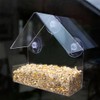 Perspex Window Bird Feeder with Strong Suction Cups – Transparent