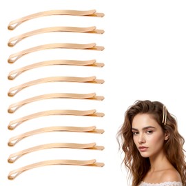 50 Gold Jumbo Bobby Pins for Women, 2.56 Inch Long HairPins Curved Metal Non-Slip Bobby Pins for Thick Long Updo Hair Style