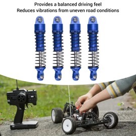 Generic 4pcs RC Shock Absorber, 50 mm Upgrade Parts High Strength 6061 Aluminium Alloy RC Replacement Damper (Blue)