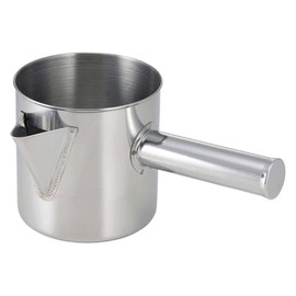Shimomura Plenty of Powdered Grill, 34422 Tsubame Sanjo Stainless Steel Large Spout with Handle for Takoyaki (1.1 L)