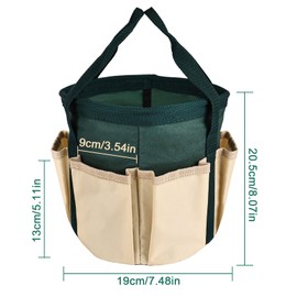 Garden Bag for Garden Tools, Garden Tool Bag, Garden Tool Bag with 6 Pockets, Foldable Reusable Storage Bag, Oxford for Gardeners